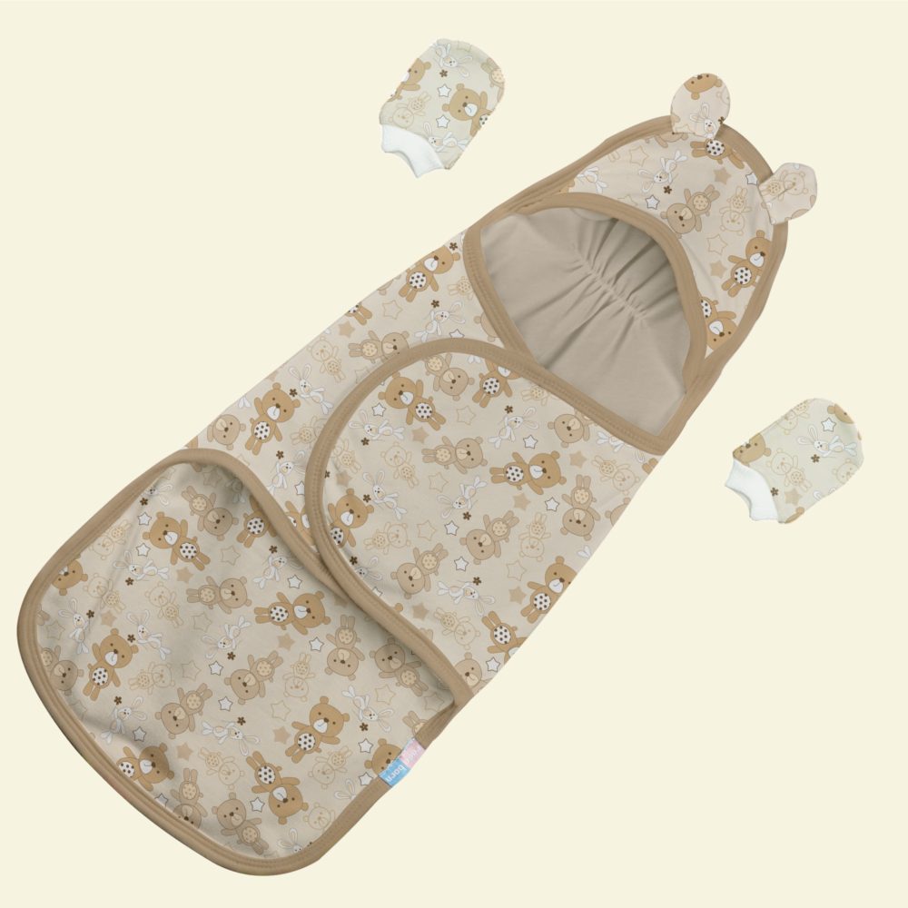 قنداق چسبی تمام چاپ BEAR & KITE