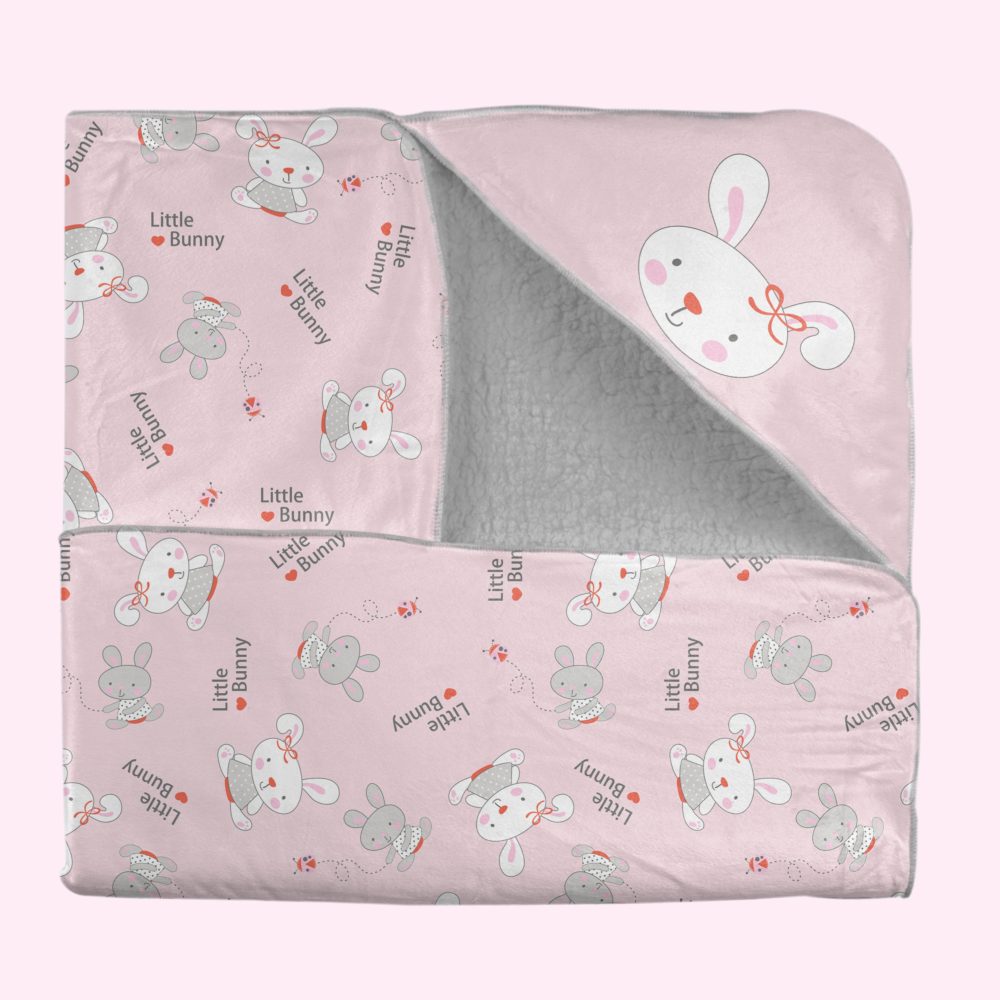 پتو دورپیچ کلاه دار LITTLE BUNNY